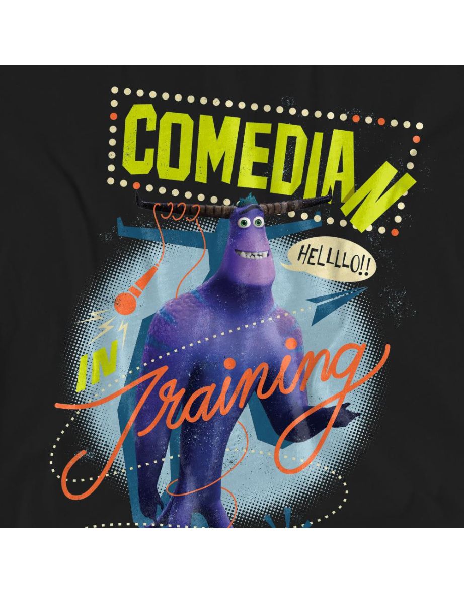 Monsters at Work Unisex Adult Comedian In Training Tylor T-Shirt - Black - 3