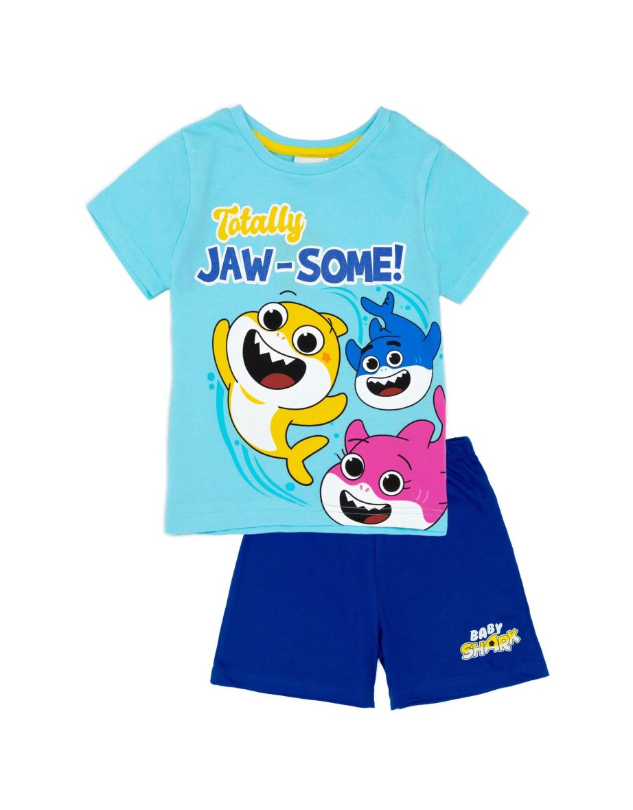 Baby Shark Boys Totally Jaw-Some! Short Pyjama Set - Blue