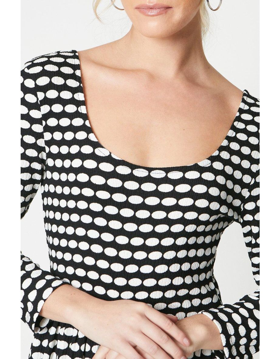 Tall Mono Scoop Neck ¾ Sleeve Midaxi Dress - 3