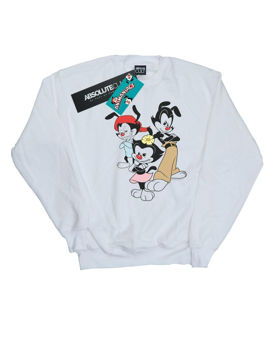 Animaniacs Boys Dot Wakko And Yakko Sweatshirt - White