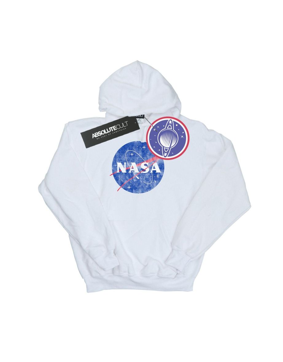 NASA Mens Insignia Logo Hoodie - White