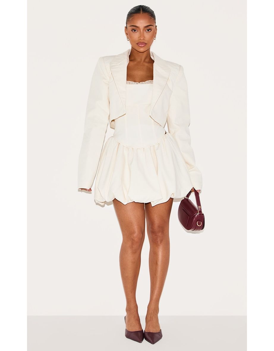 Shape Cream Tailored Cropped Blazer