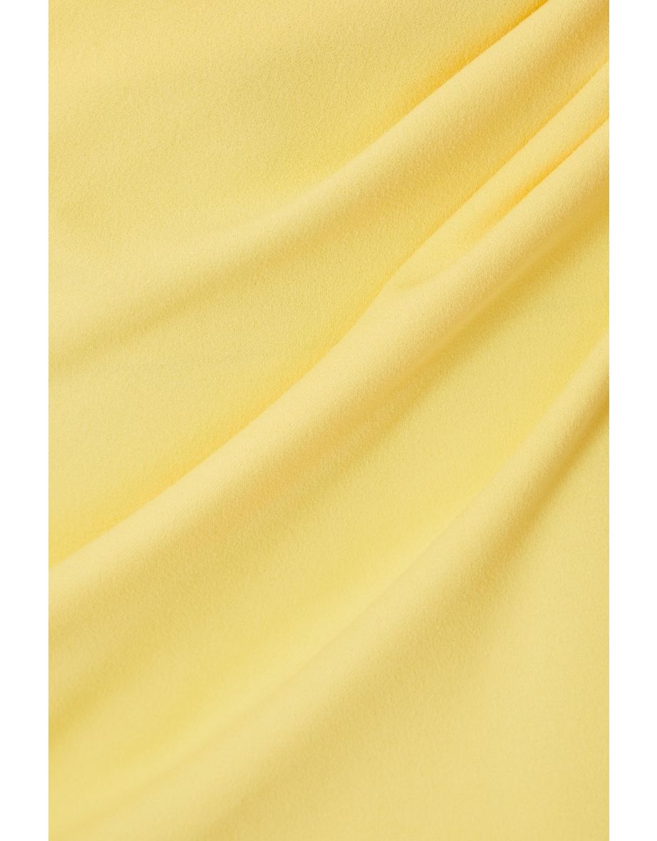 Curve Lemon Asymmetric Cowl Neck Maxi Dress - 5