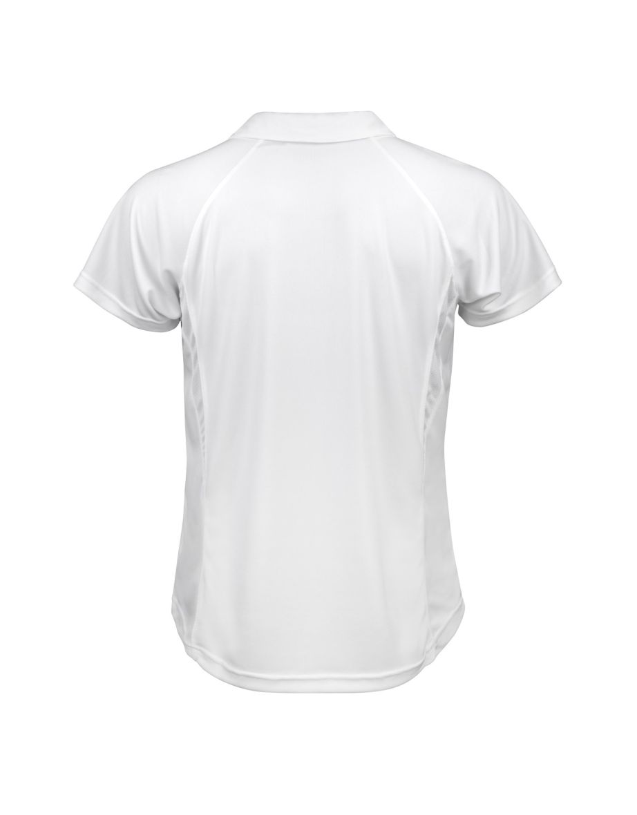 Spiro Mens Sports Team Spirit Performance Polo Shirt - White/Red - 1