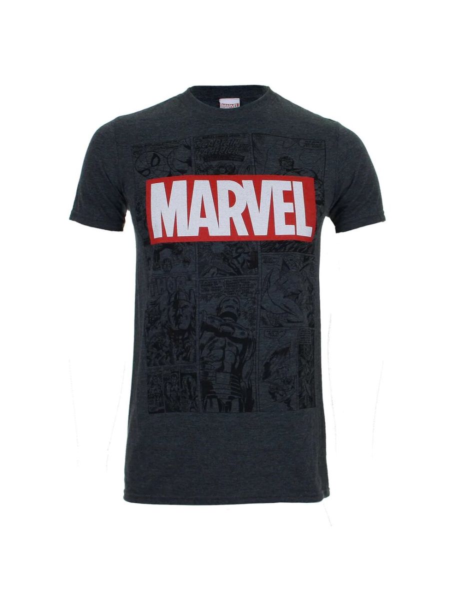 Marvel Mens Comic T-Shirt - Dark Heather