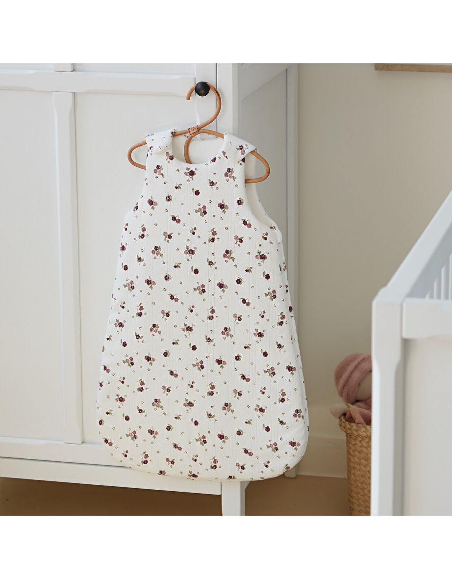 Blume Floral 100% Cotton Sleep Bag with Removable Pointelle Sleeves - 5