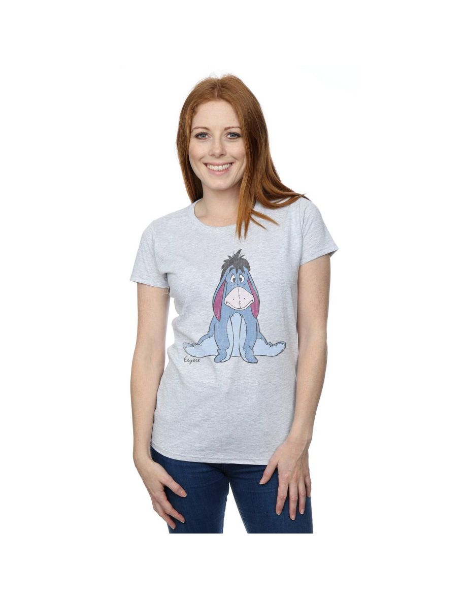 Disney Womens/Ladies Winnie The Pooh Classic Eeyore Cotton T-Shirt - Heather Grey