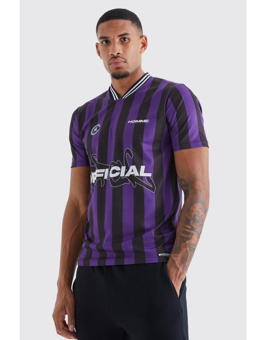 Tall Stripe Official Football Shirt - purple