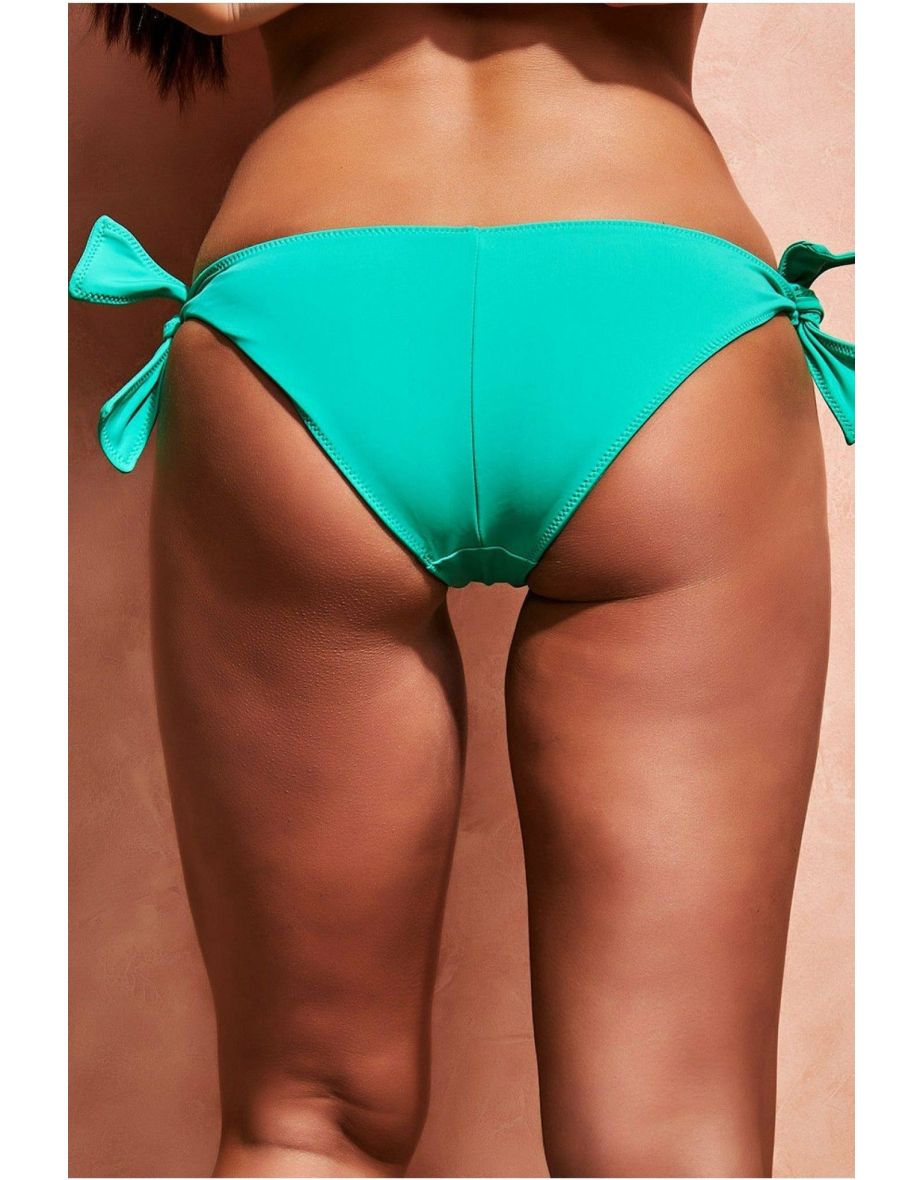 Goddiva Self-tie Brazilian Bikini Bottoms - Jade - 1