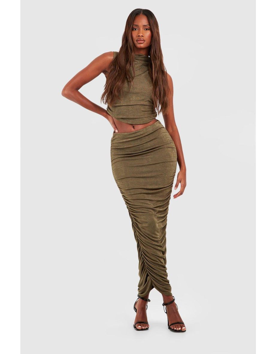 Khaki skirt outlet co ord