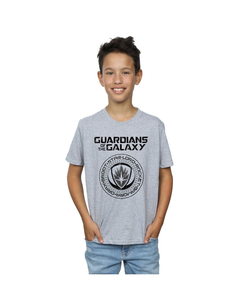 Marvel Boys Guardians Of The Galaxy Vol. 2 Distressed Seal T-Shirt - Sports Grey