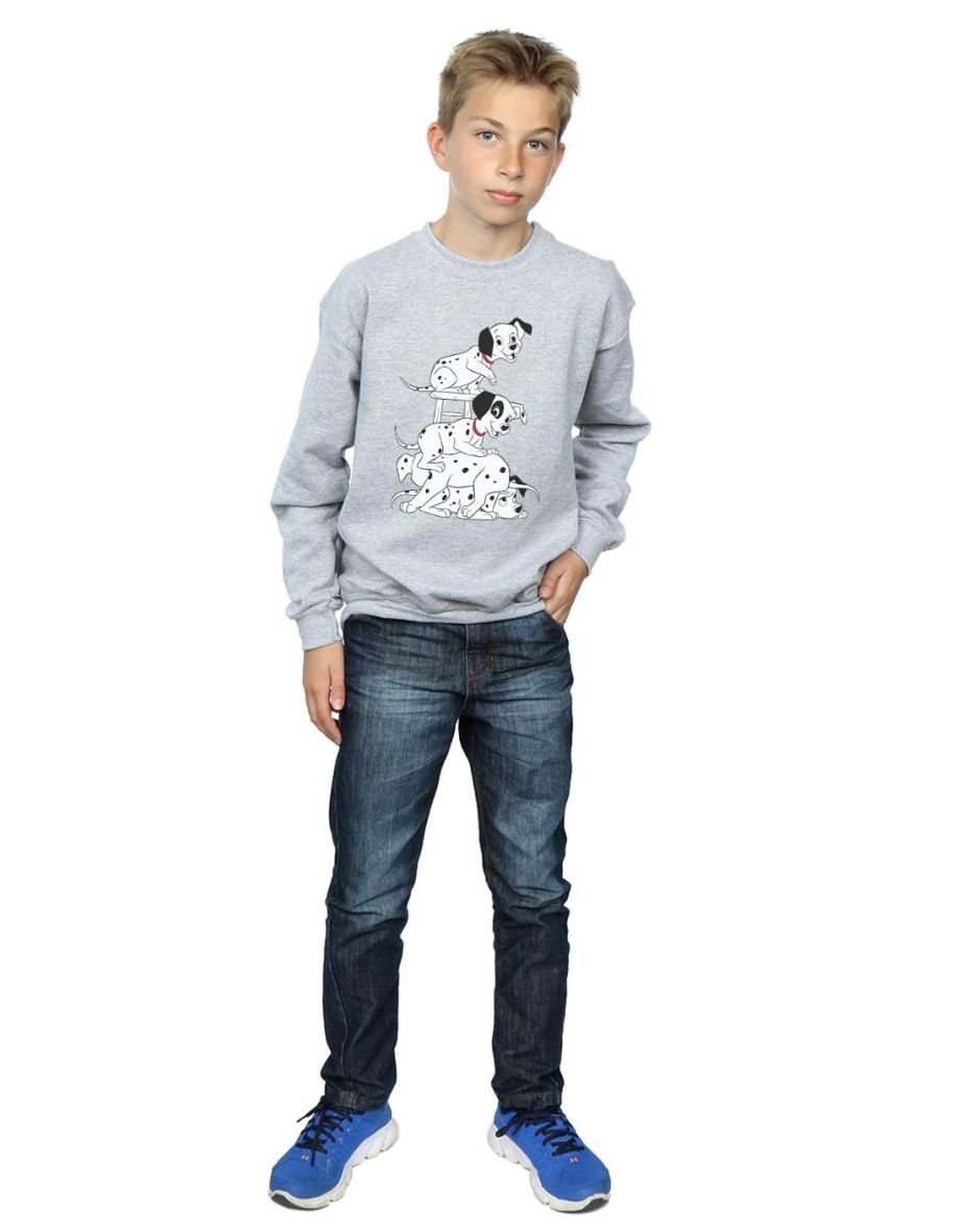 101 Dalmatians Boys Chair Sweatshirt - Sports Grey - 3