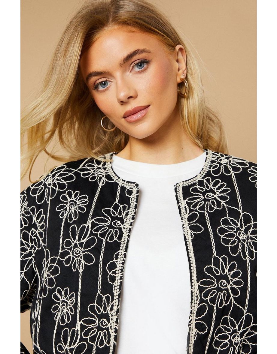 Embroidered Bomber Jacket - 3