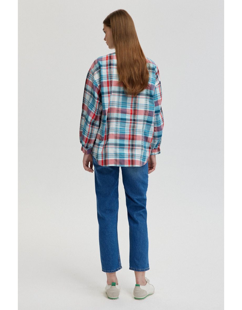 PLAID BOMBER JACKET - 3