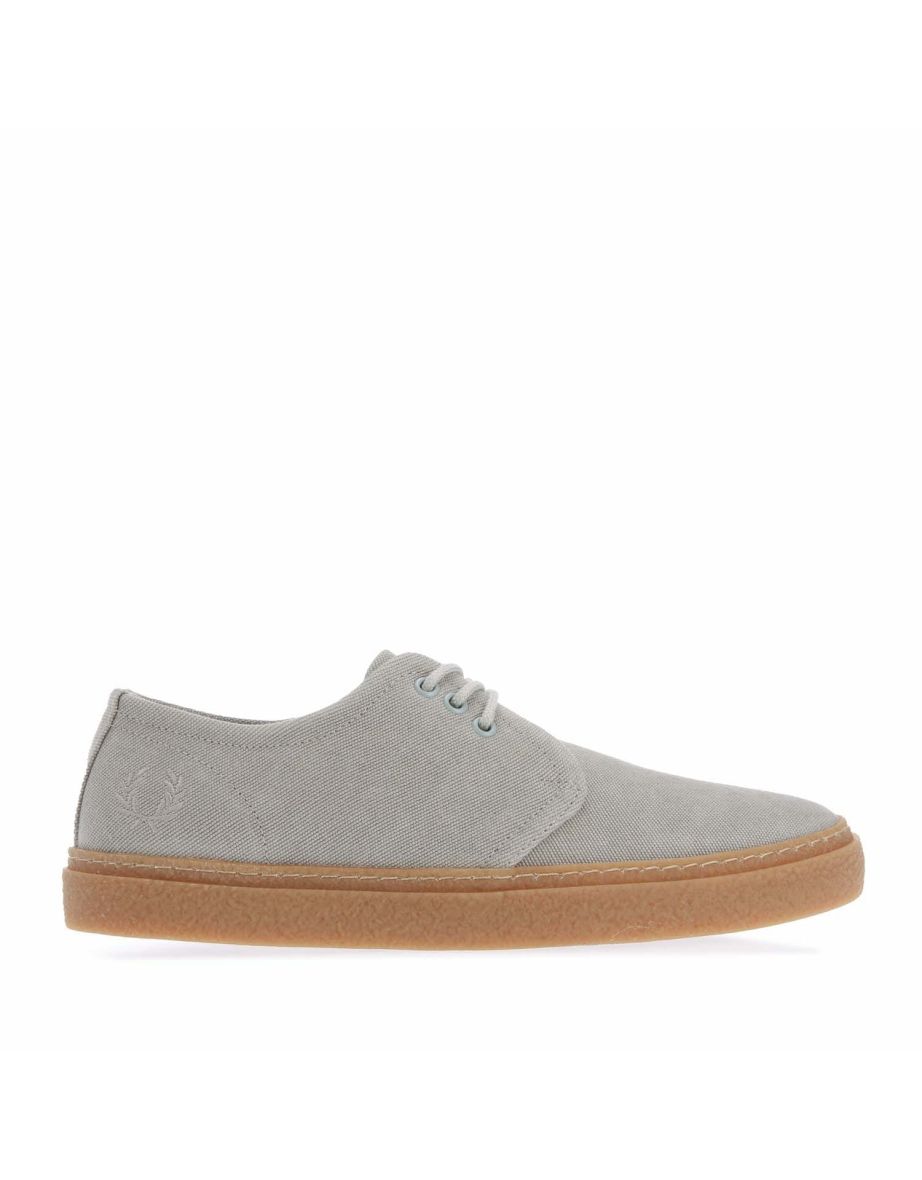 Men's Fred Perry Linden Canvas Trainers in Cream