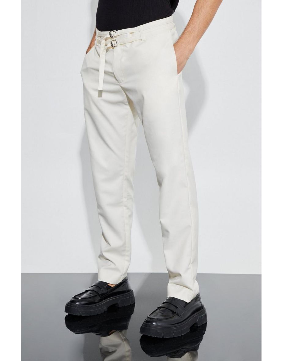 ELANHOOD BLACK & WHITE Relaxed Fit Formal Trouser Formal Pant For Men