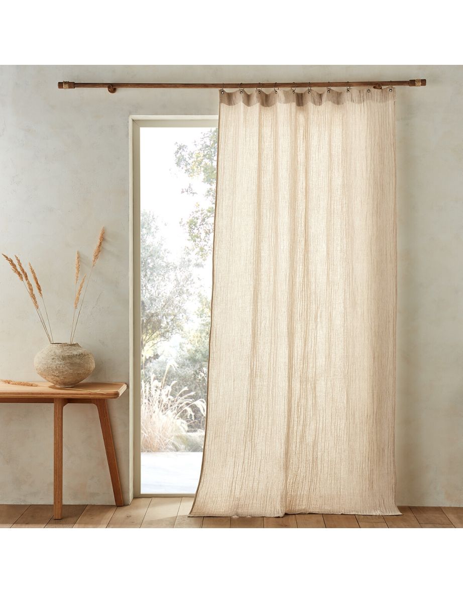 Minoe Cotton / Linen Single Voile Curtain Panel