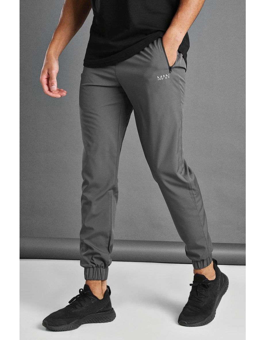 MAN Active Tapered Jogger With MAN Waistband - charcoal