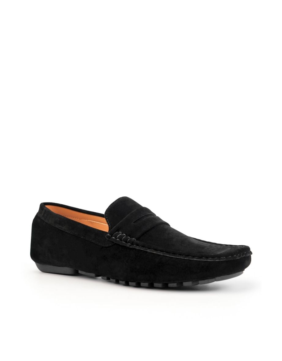 ALEX DRIVING SHOES IN BLACK SUEDE
