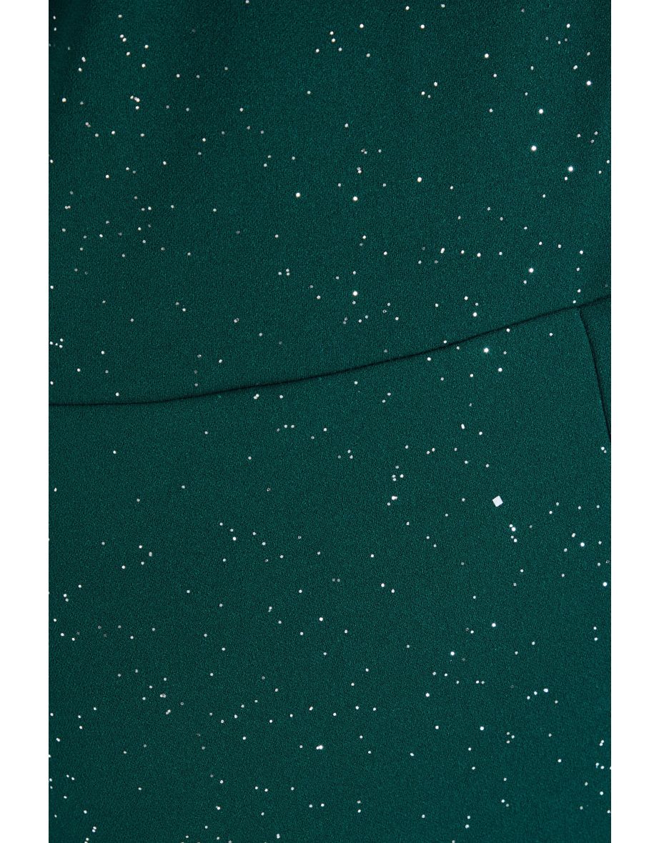 Bottle Green Glitter Palazzo Jumpsuit - 5