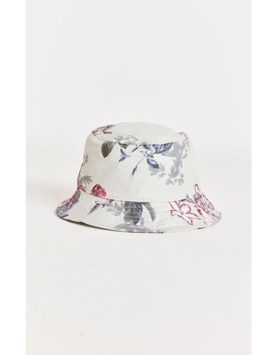 Accessories SikSilk Elevate Botanical Bucket Hat in Cream - 3