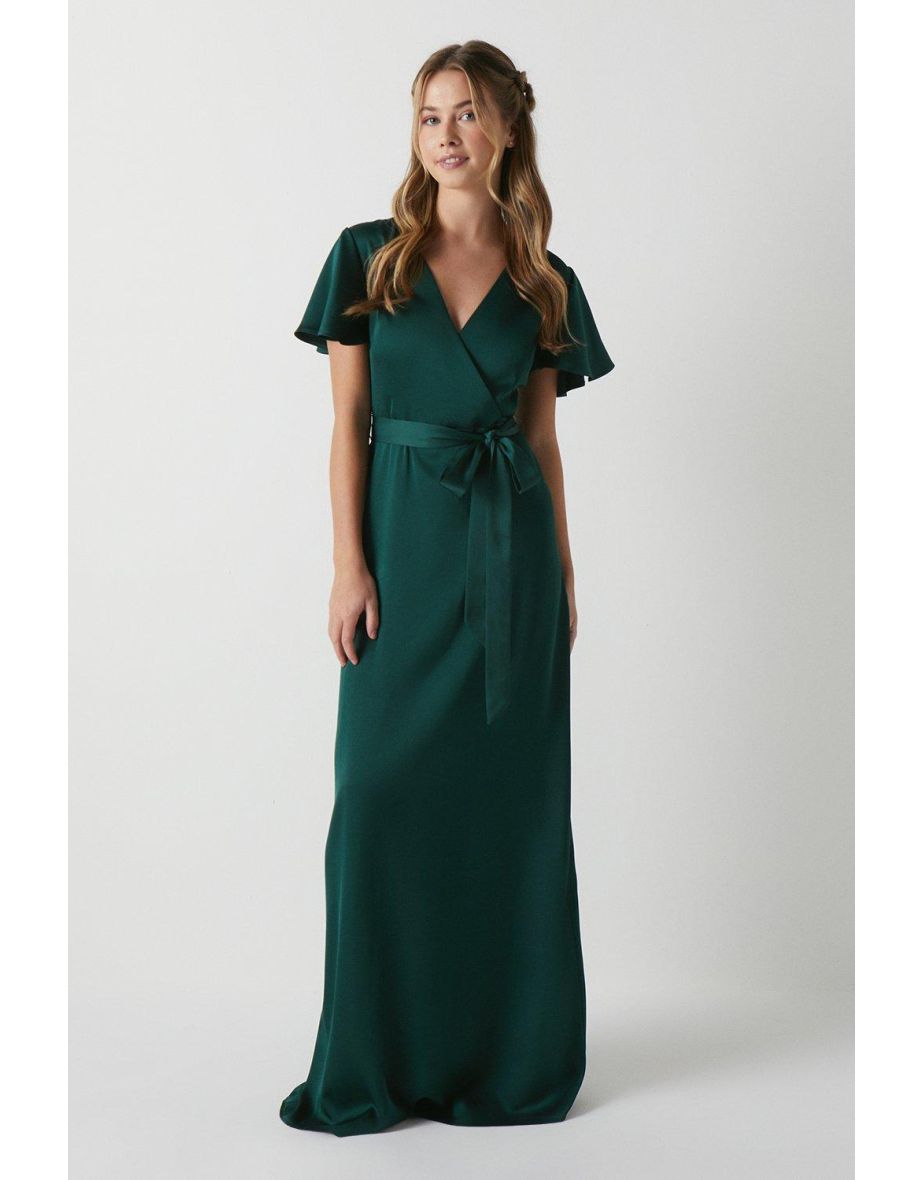 Teen Coast Angel Sleeve Bridesmaids Dress