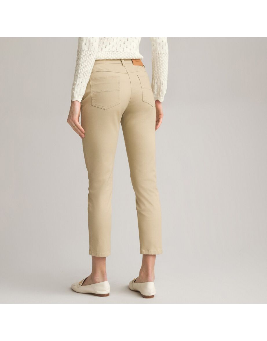 Cotton Ankle Grazer Trousers, Length 25" - 4