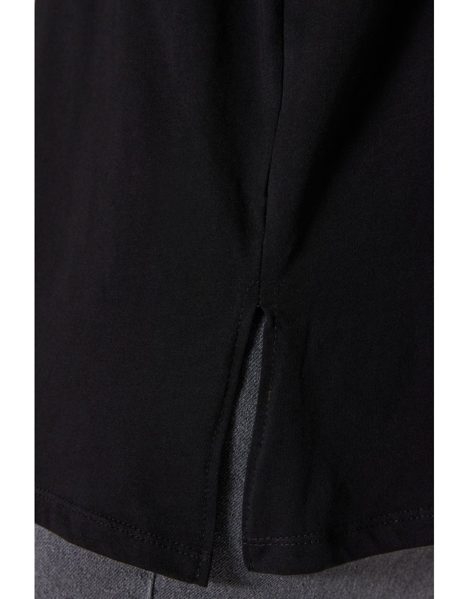 Plus Size T-Shirt - Black - Oversize - 7