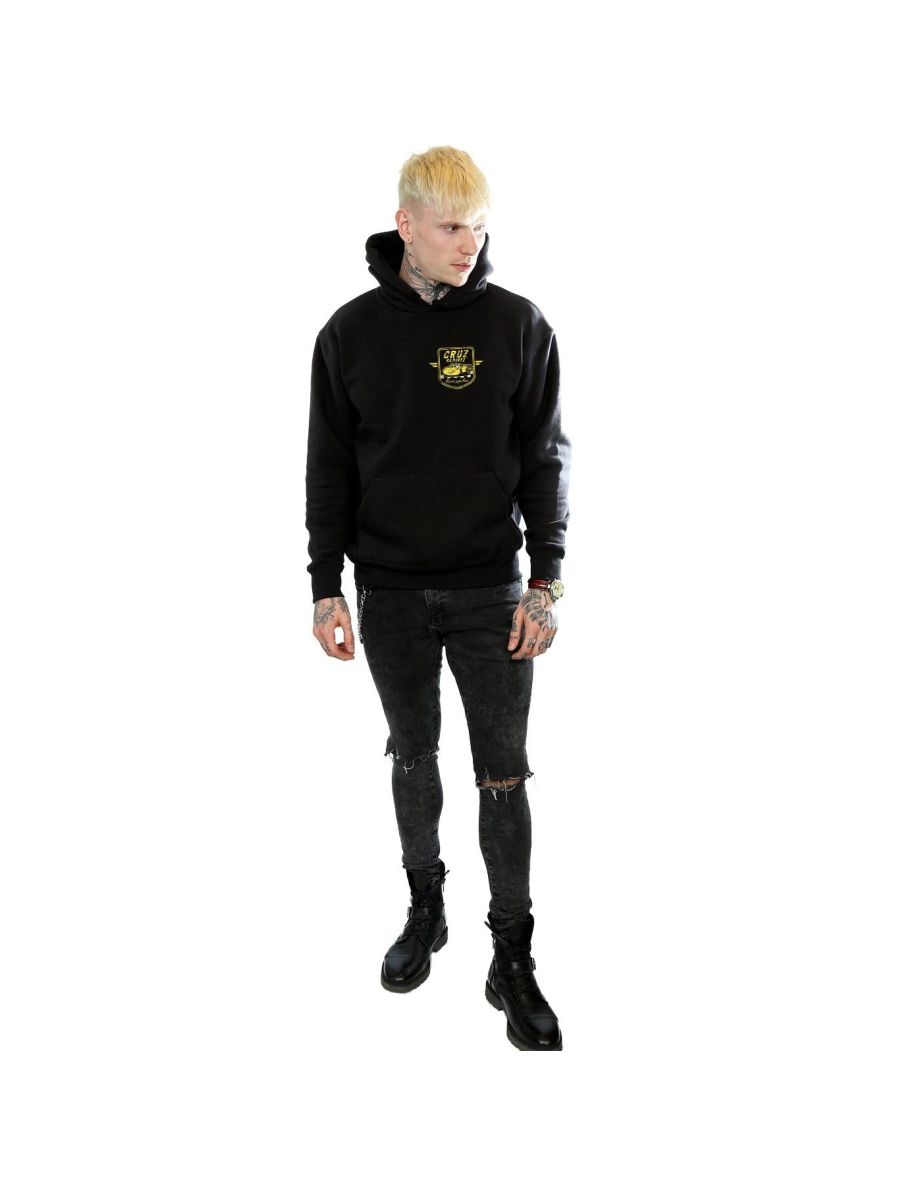 Disney Mens Cars Cruz Ramirez Faux Pocket Logo Hoodie - Black - 3