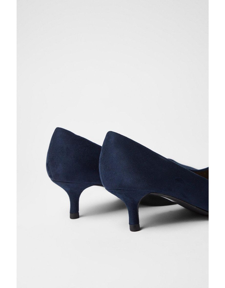 Wide Fit Dove Kitten Heel Court Shoes - 3