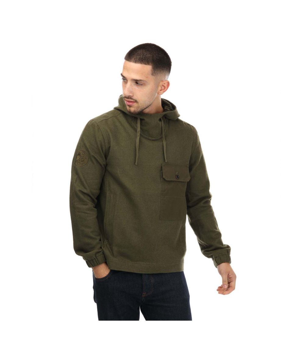 Men s Pretty Green Wool Sweeny Overhead Hoody in Green