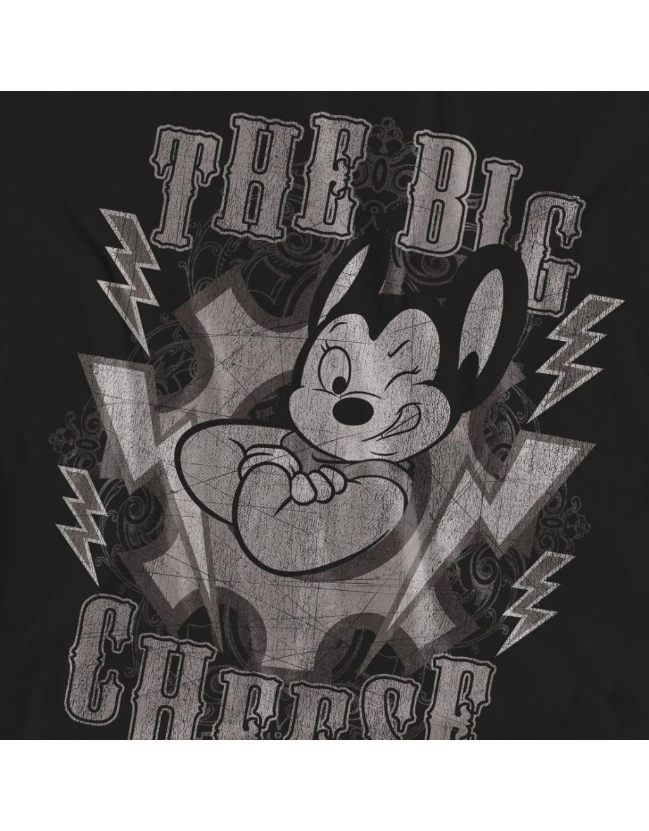 Mighty Mouse Unisex Adult The Big Cheese T-Shirt - Black - 3