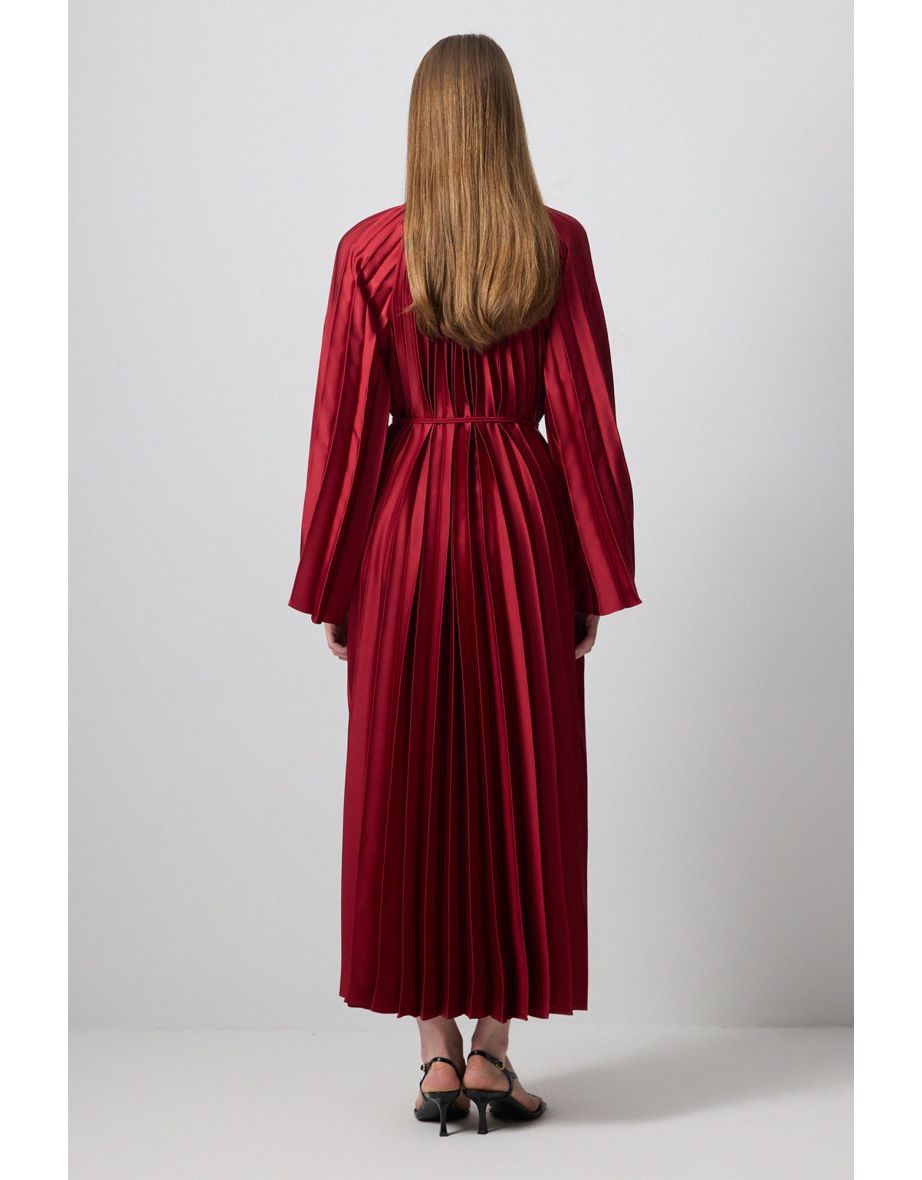 PLEATED KIMONO SLEEVE DRESS - 3
