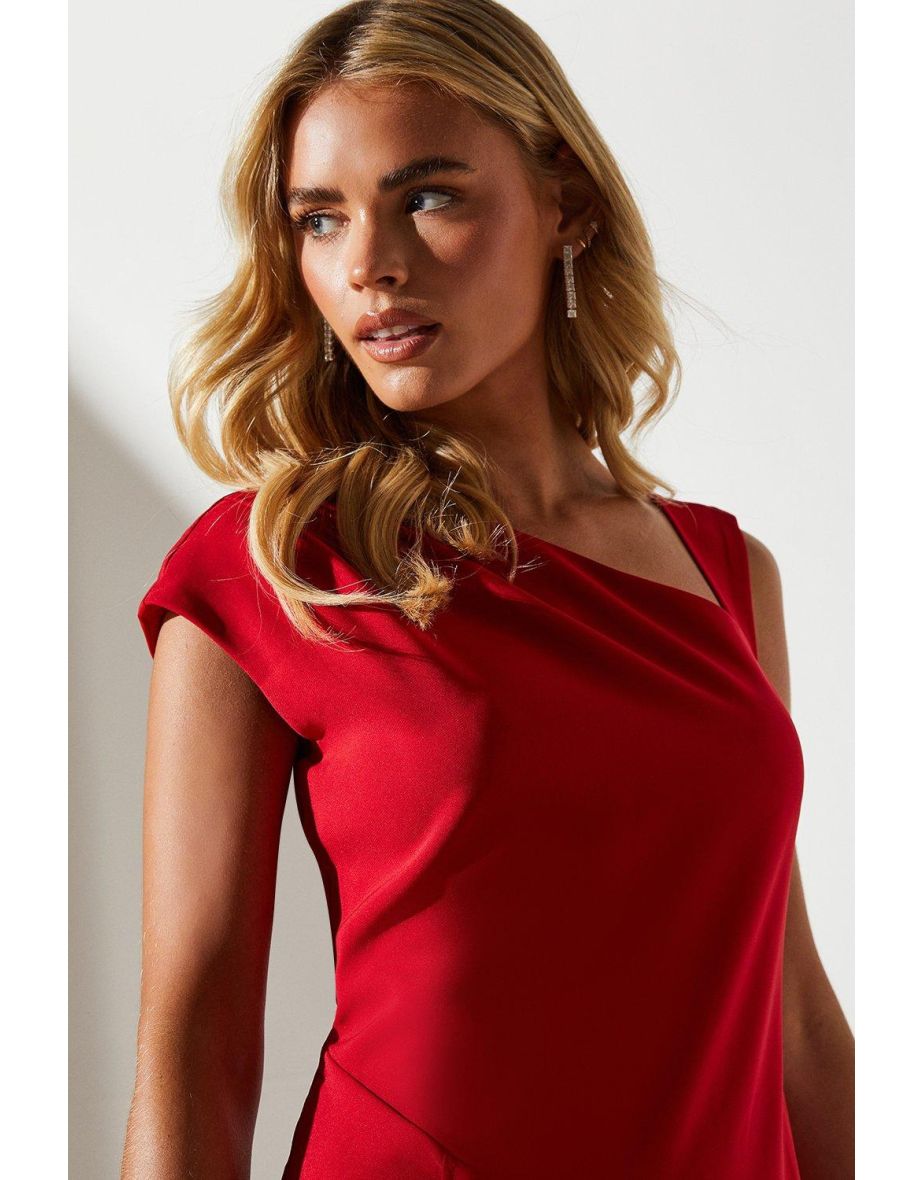 Petite Panelled  Bodice Pleated Skirt Midi Dress - 3