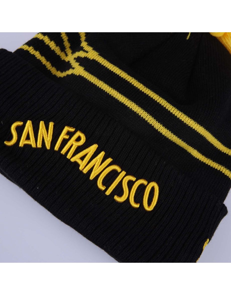 Accessories New Era Golden State Warriors NBA City Edition Knit Beanie in Black - 2