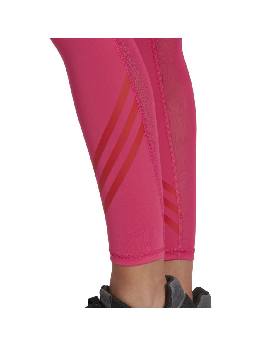 Women's adidas Techfit 3-Stripes 7/8 Leggings in Pink - 6