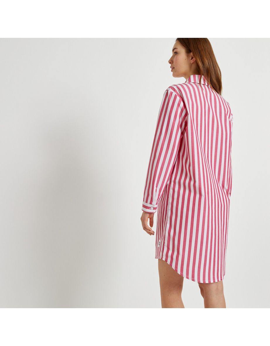 Striped Cotton Poplin Nightshirt - 3