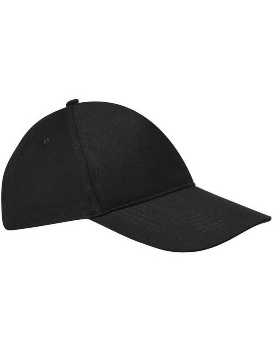 SOLS Unisex Sunny 5 Panel Baseball Cap - Black