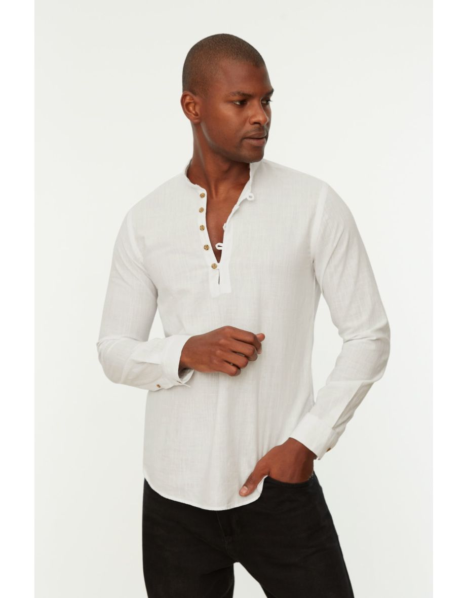 Shirt - White - Slim fit