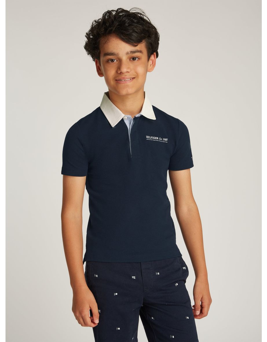 Boys Ithaca Regular Polo Shirt in Navy
