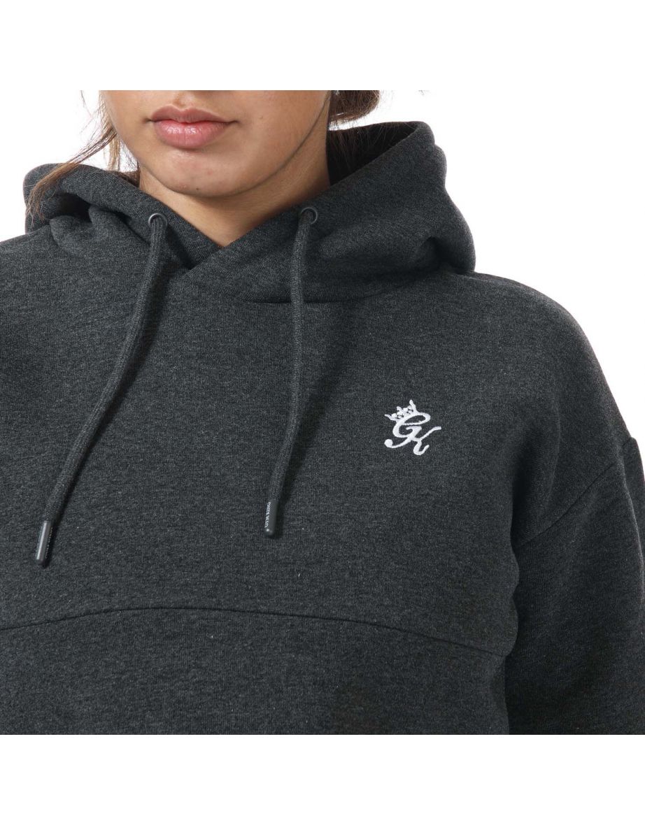Women's Gym King Sky Crop Hoody in Grey - 5