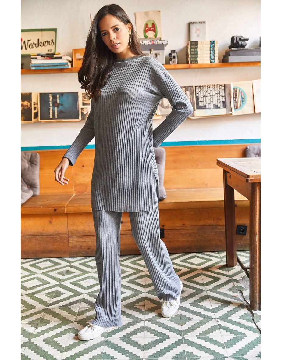 Two-Piece Set - Gray - Relaxed fit