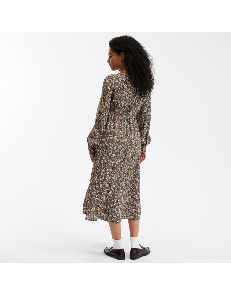 Floral Print Maternity Dress - 4