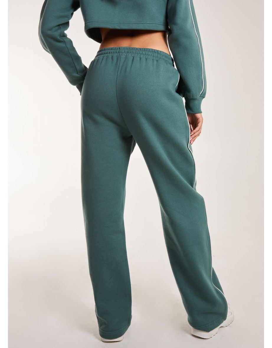 Straight Leg Piped Tracksuit Bottoms - 5