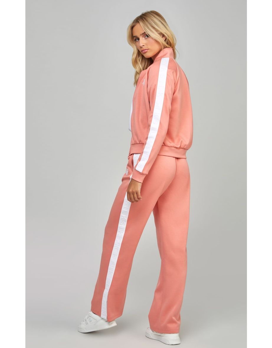 Women's SikSilk Tapered Track Top in Pink - 4