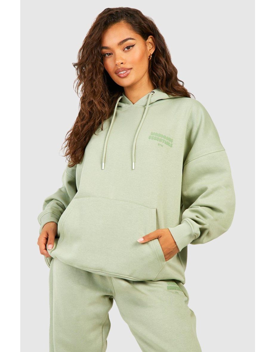Wardrobe Essentials Puff Print Oversized Hoodie