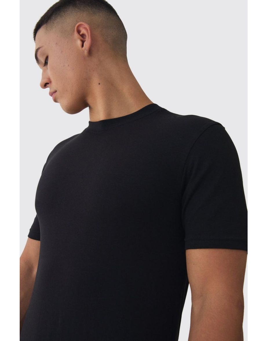 Basic Muscle Fit T-shirt - black - 2
