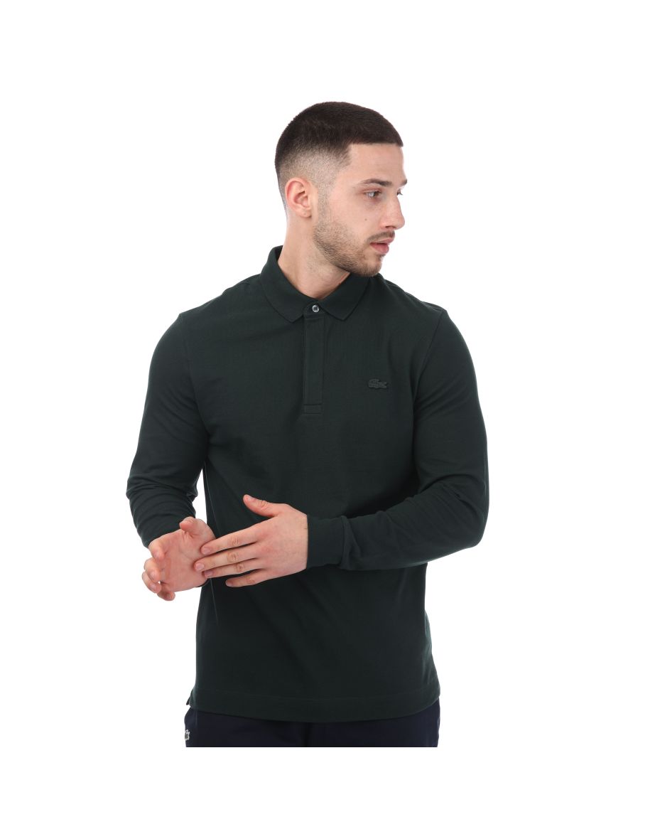 Men's Lacoste Smart Paris Long Sleeve Polo Shirt in Green