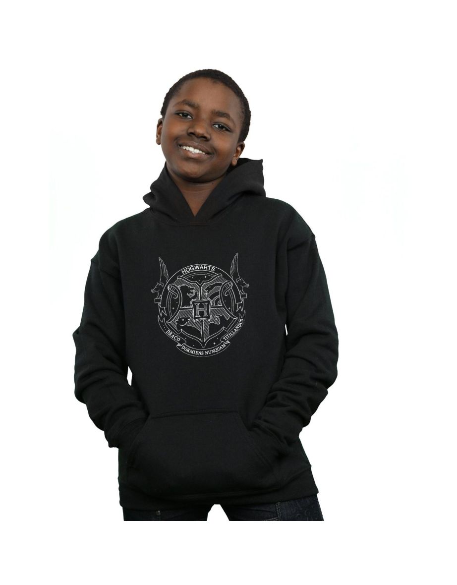 Shop Harry Potter Boys Hogwarts Seal Hoodie Black Online in Bahrain VogaCloset