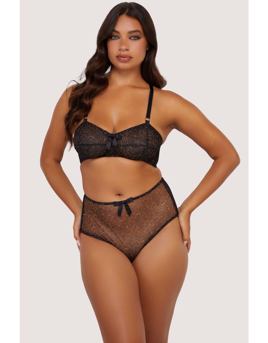 Hazel Leopard Print Bullet Bra